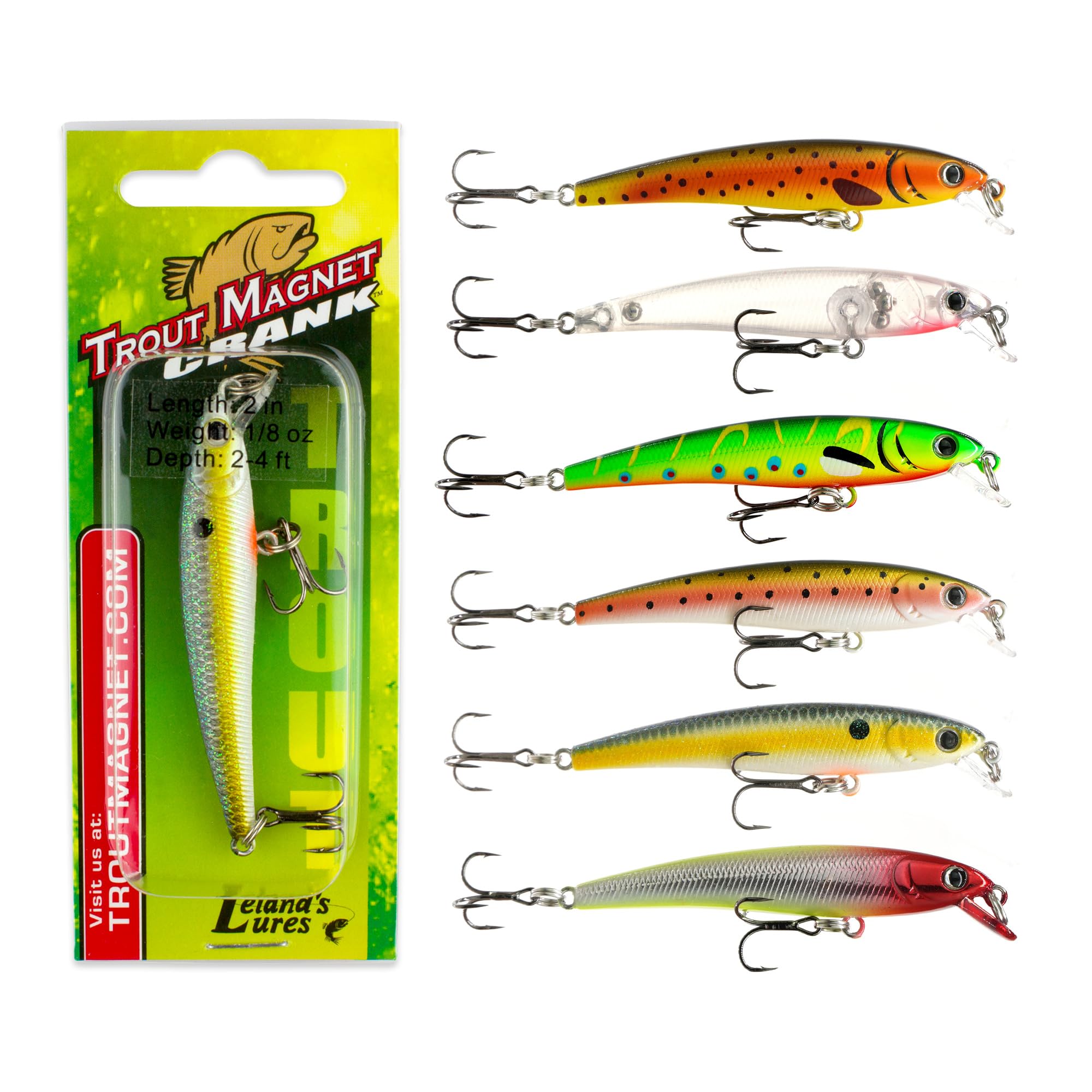 Amazon.com : Trout Magnet TMC25BRKT Lelands Lures Magnet Crank Lure, 2.5, Brook Trout : Fishing Topwater Lures And Crankbaits : Sports & Outdoors