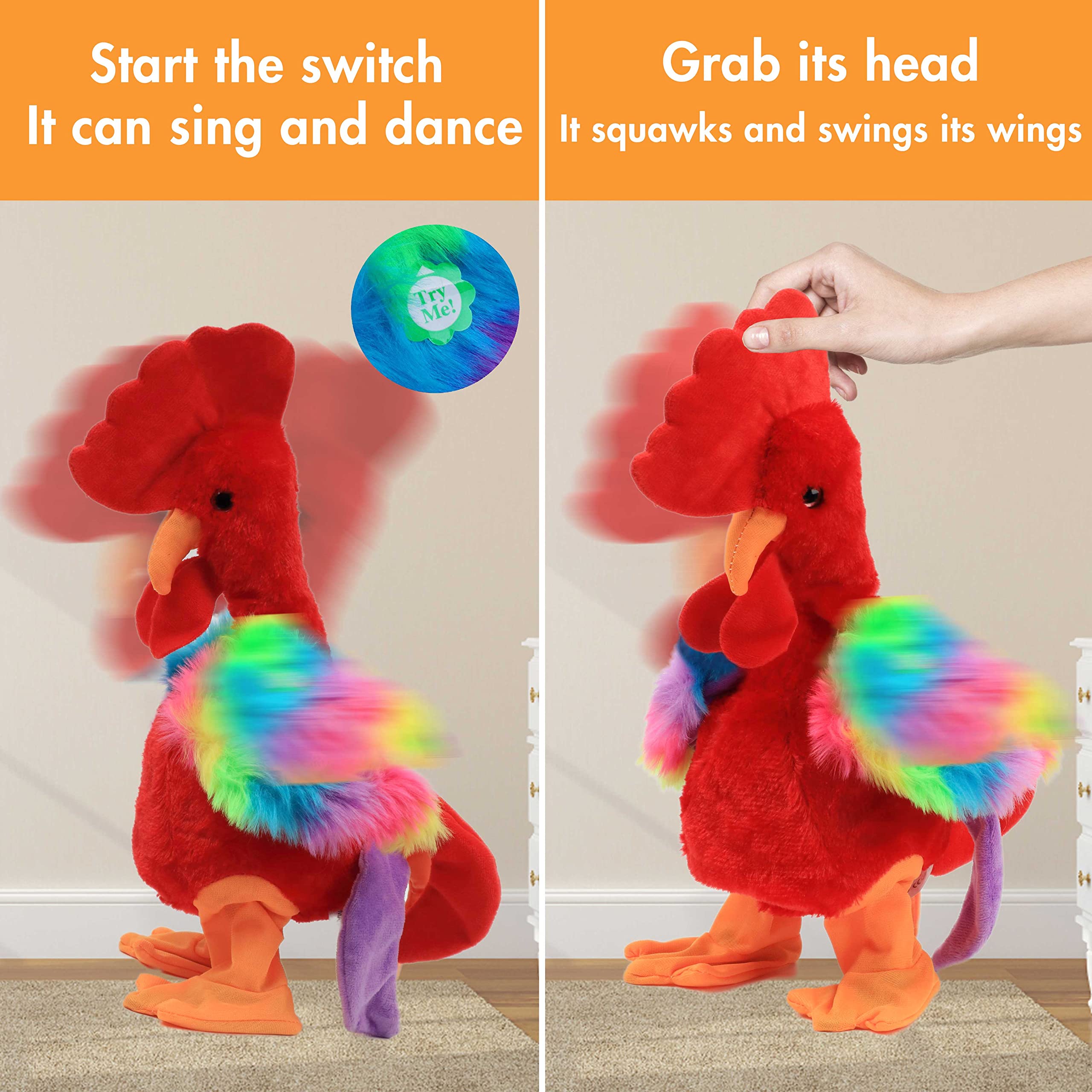 Dancing Chicken Machine Dancing Stuffed Chicken Hot Sell Electric Emulational Chicken Dacing