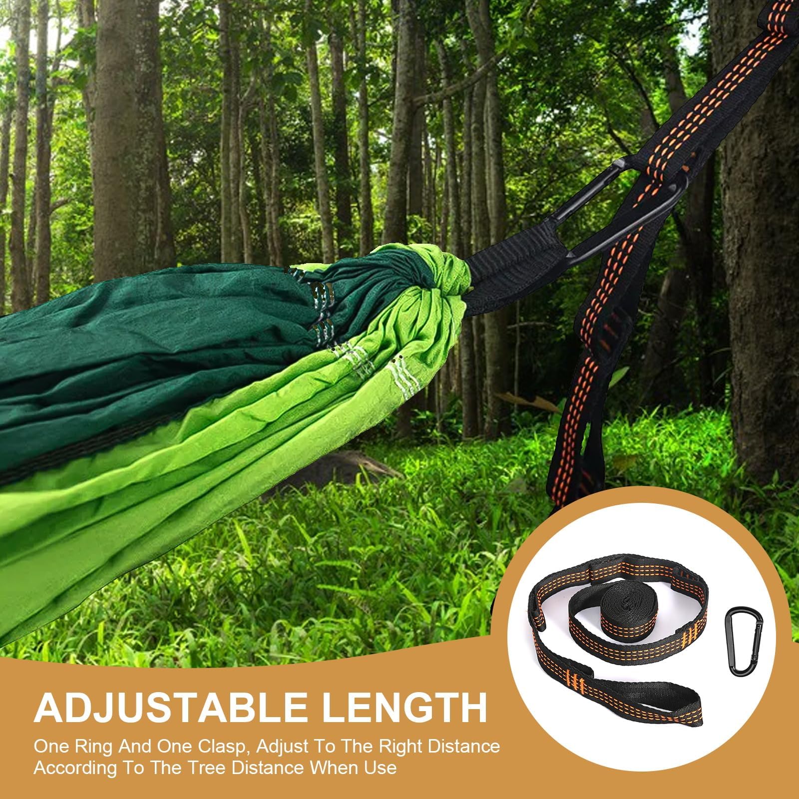 Cinghie Per Amaca Da 2 Pezzi Cinghie Speciali In Poliestere Rinforzato Con 14 Anelli Cinghie Per Amaca Da Campeggio Nere Spinate Ad Alto Carico | Leroy Merlin - Foto 6