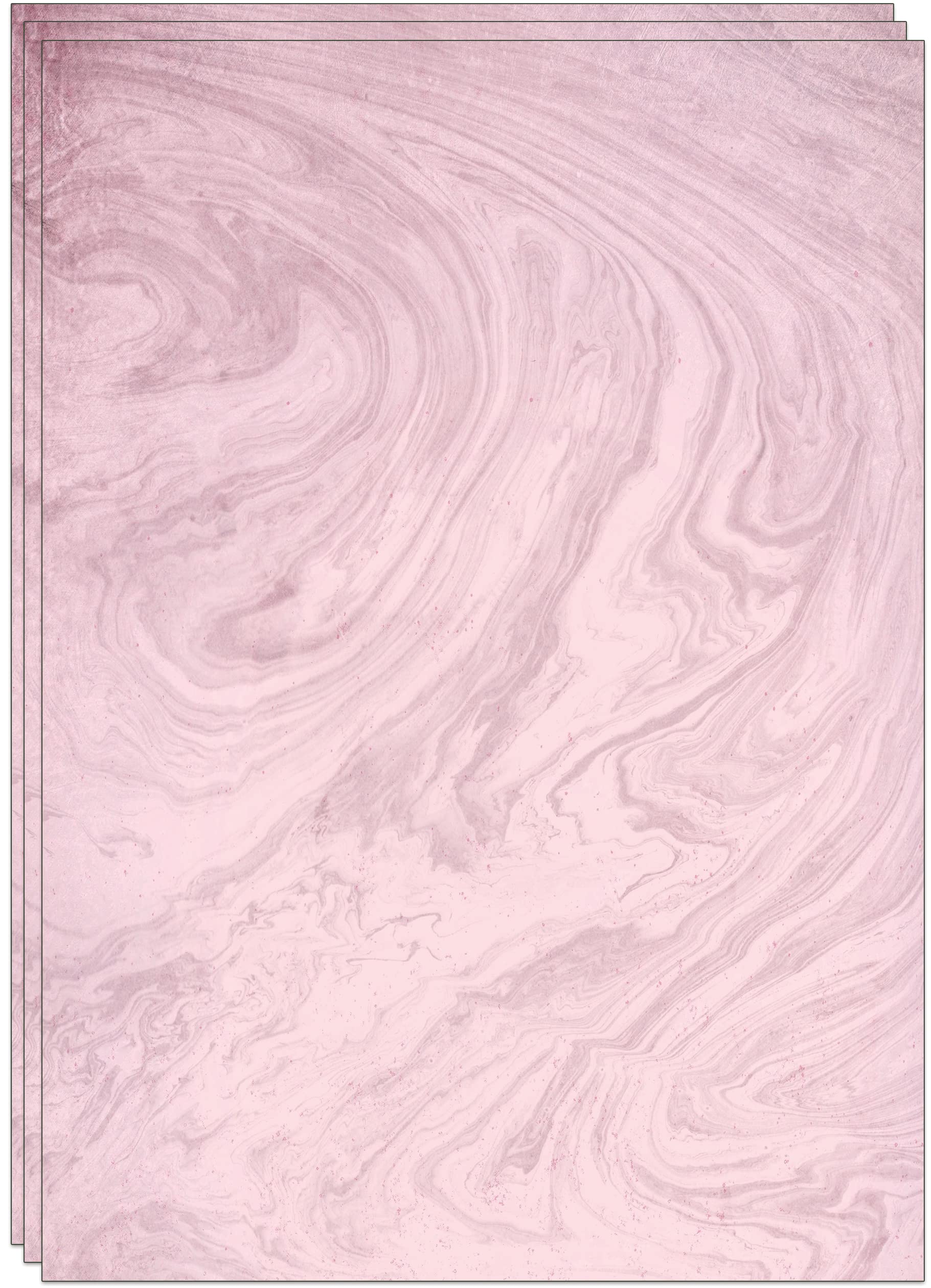60 A4 Sheets Colourful Marble Paper, Printed on Both Sides, 90 GSM Marbled Paper Marble Pink (Pink)