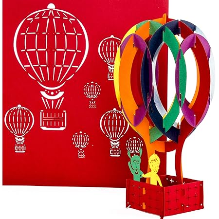 Carte Montgolfiere Multicolore Tolle 3d Pop Up Carte D Anniversaire Carte De Voeux Ballon Bon Amazon Fr Fournitures De Bureau