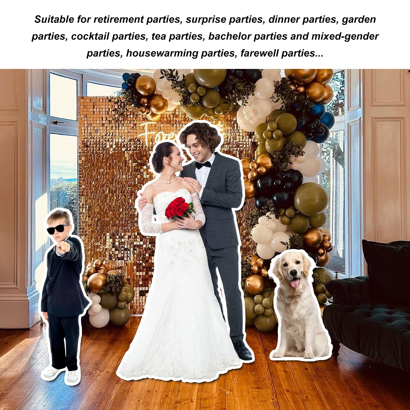 Figurine en Carton personnalisée Grandeur Nature - Silhouette personnalisée pour fêtes, décoration d'anniversaire, Accessoire Photo Unique Parfait pour Noël, événements spéciaux et Cadeaux créatifs