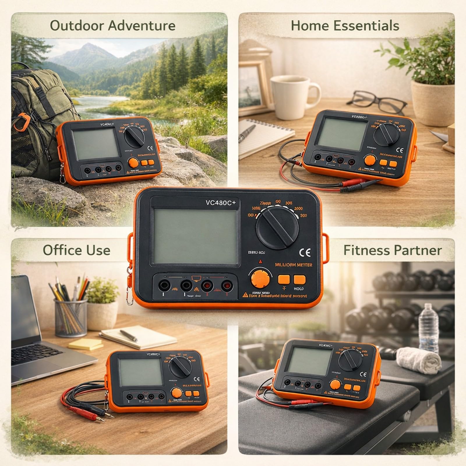 Milióhmetro Digital de 0.01mΩ a 2kΩ, 6 Rangos, Medición de 4 Hilos, Tester de Baja Resistencia DC - Alta Precisión, Protección Avanzada, Pantalla LCD Grande, Portátil para