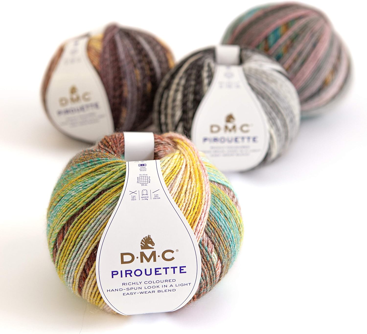 DMC DMC8131 Piluette Yarn, Medium Thickness, 164.4 ft (500 m) Ball Roll, #801
