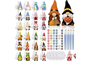 Sinmoe 24 Pcs Paint Gnome to Paint Your Own Gift