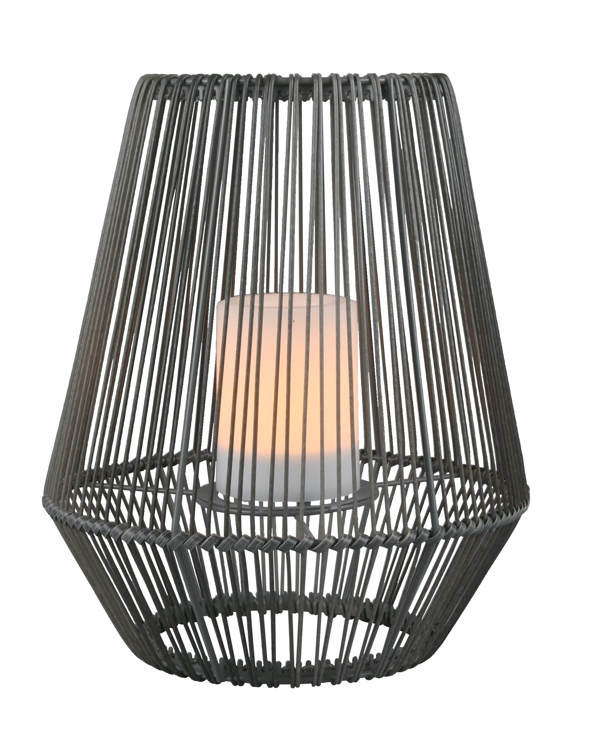 Lampe de table Mineros Reality en gris avec éclairage LED intégré pour salon