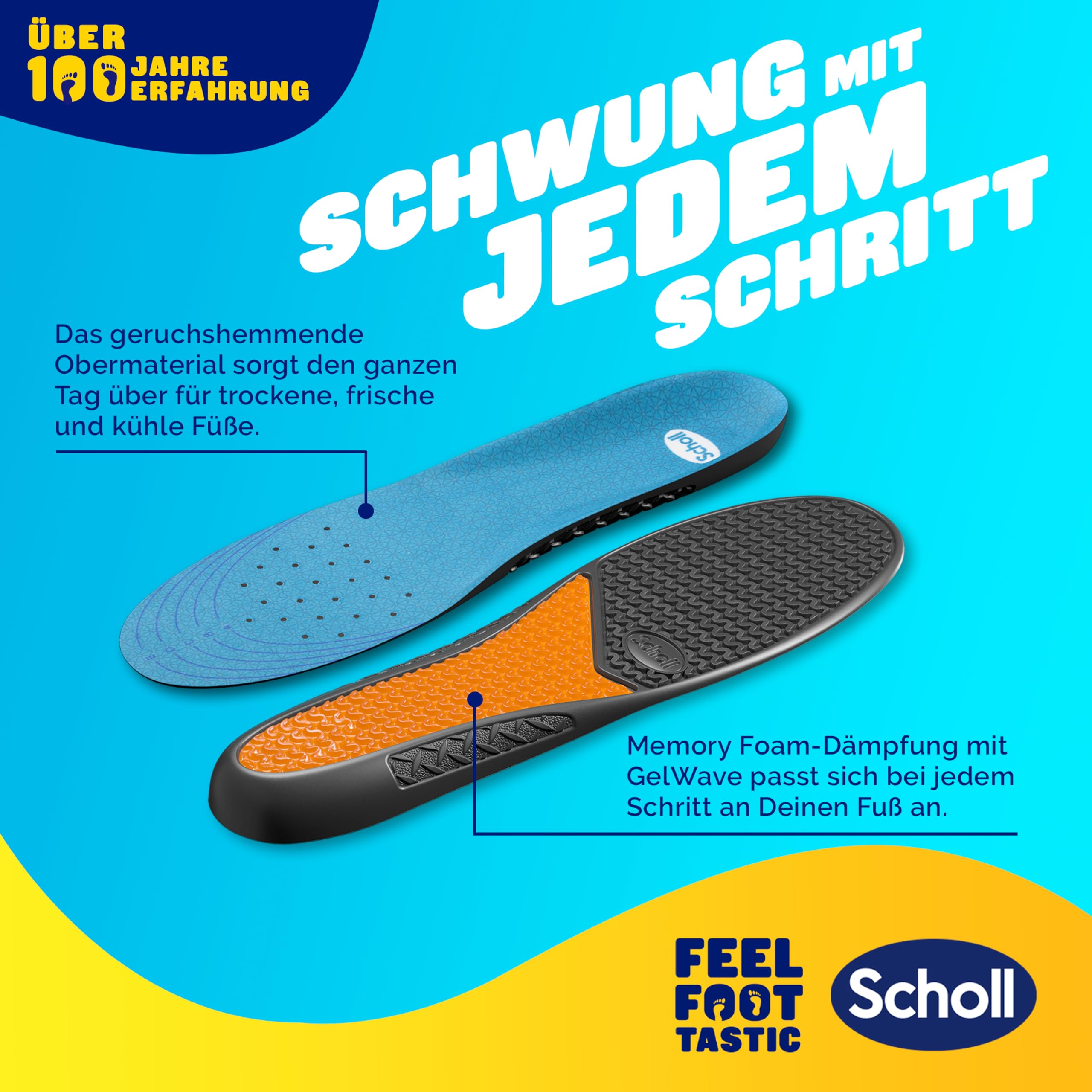 Scholl Gel Activ Work wkładki dla mężczyzn, rozmiar 40-43