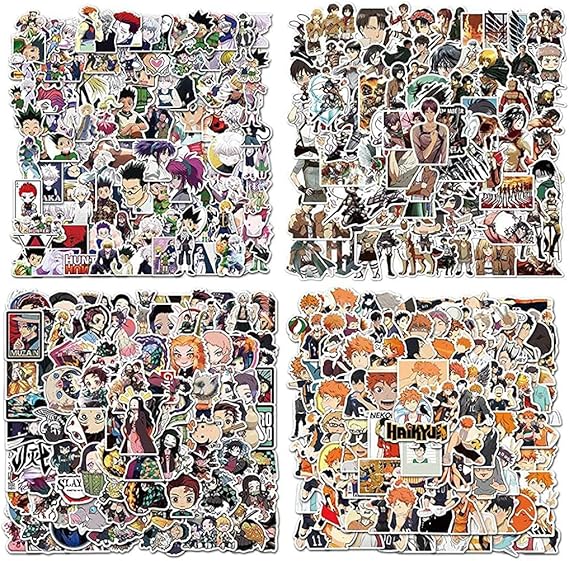 amazon com 100pcs classic anime attack on titan stickers skateboard guitar vinyl decal sticker laptop luggage bicycle waterproof stickers 100pcs 100pcs attack on titan electronics