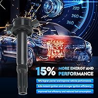 Vista 5 de Paquete de bobinas de encendido + bujías de iridio para Ford Fusion 2006-2009, Mercury Milan, Lincoln Zephyr 2006, Mazda Tribute 2009, 3.0L V6