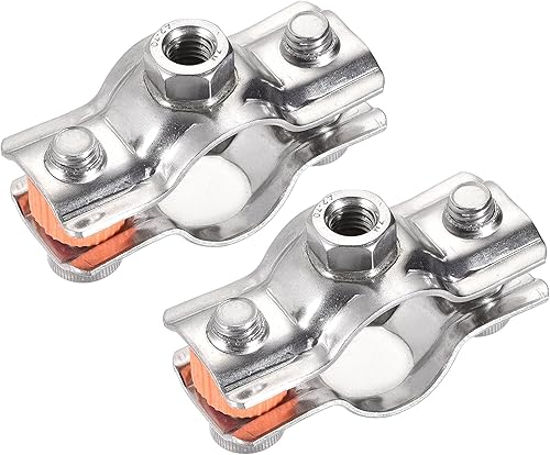 uxcell Soportes de tubería de montaje en techo de pared, abrazadera de soporte de tubo ajustable de acero inoxidable 304 para tubo de 0.748-0.866