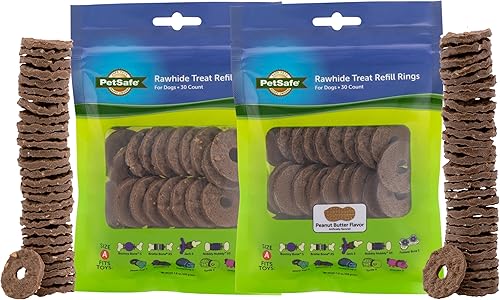 PetSafe Busy Buddy - Paquete variado de anillos de golosinas, recambio de juguete atractivo para sostener golosinas, bolsas resellables fáciles de