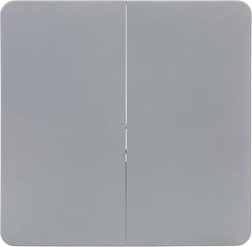 Miniatura 6 de EMMA + OLIVER Mesa plegable cuadrada de plástico gris de 2.83 pies con asa de transporte Gris,Marrón,Gris-oscuro