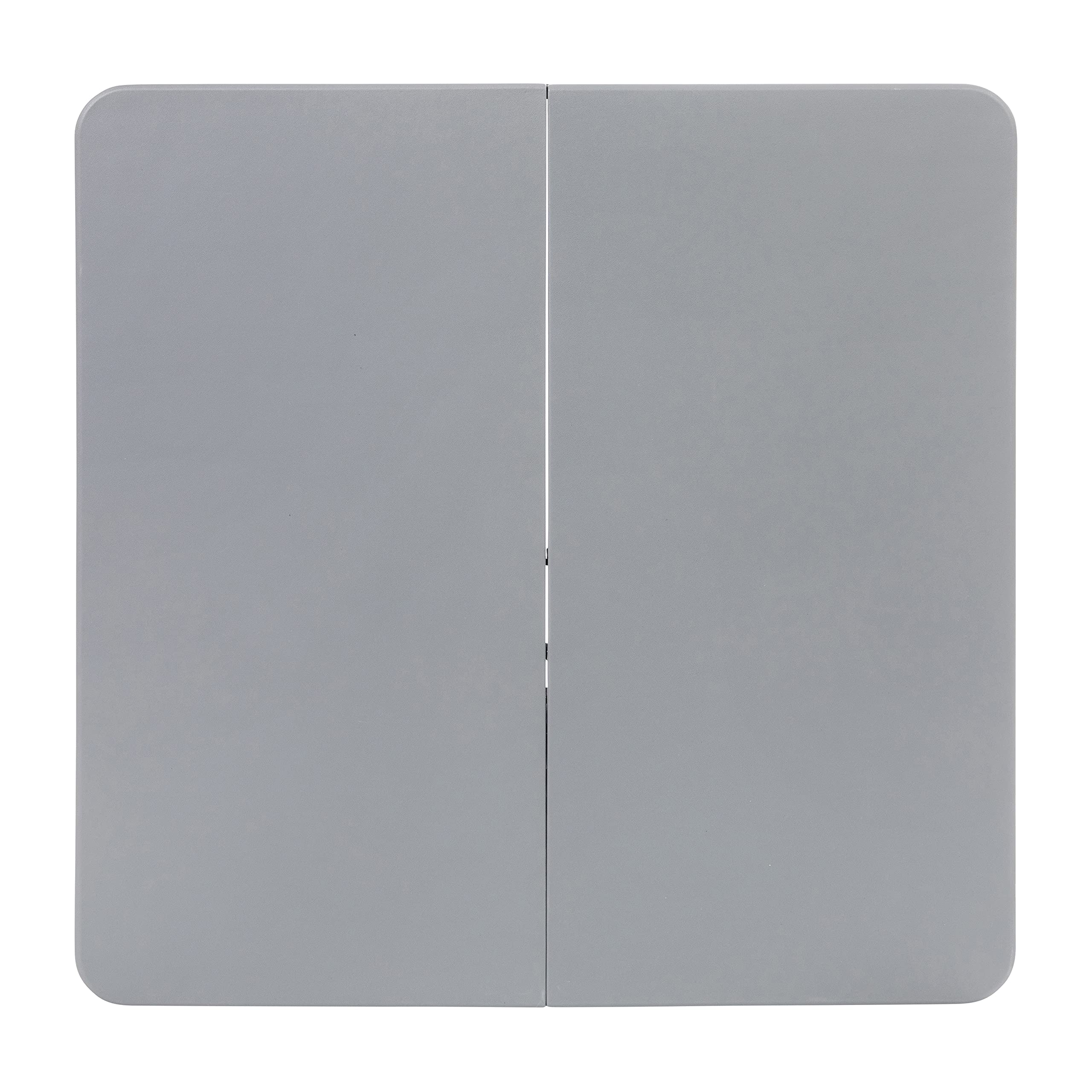 Flash Furniture Dunham quadratischer Veranstaltungstisch aus Kunststoff mit Tragegriff, zusammenklappbar, tragbar, für Veranstaltungen im Innen- und Außenbereich, 7 cm, Grau
