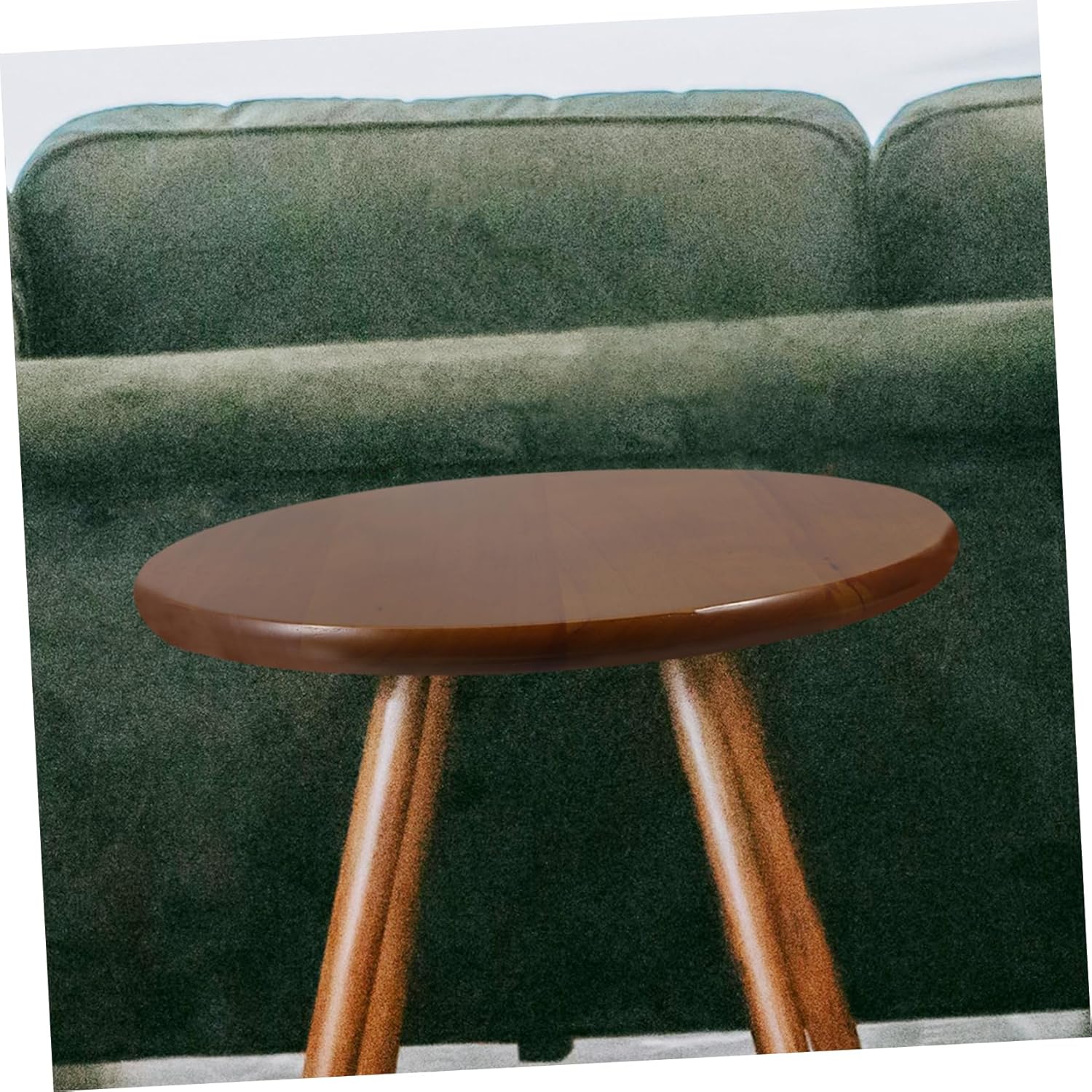 Healifty Round Wooden Stool Seat Replacement Panel Rubberwood Round Edge Cover for Bar Stool Chair Seat Accessory with Polished Smooth Surface Vintage Finish for Canteen and Kitchen Seating