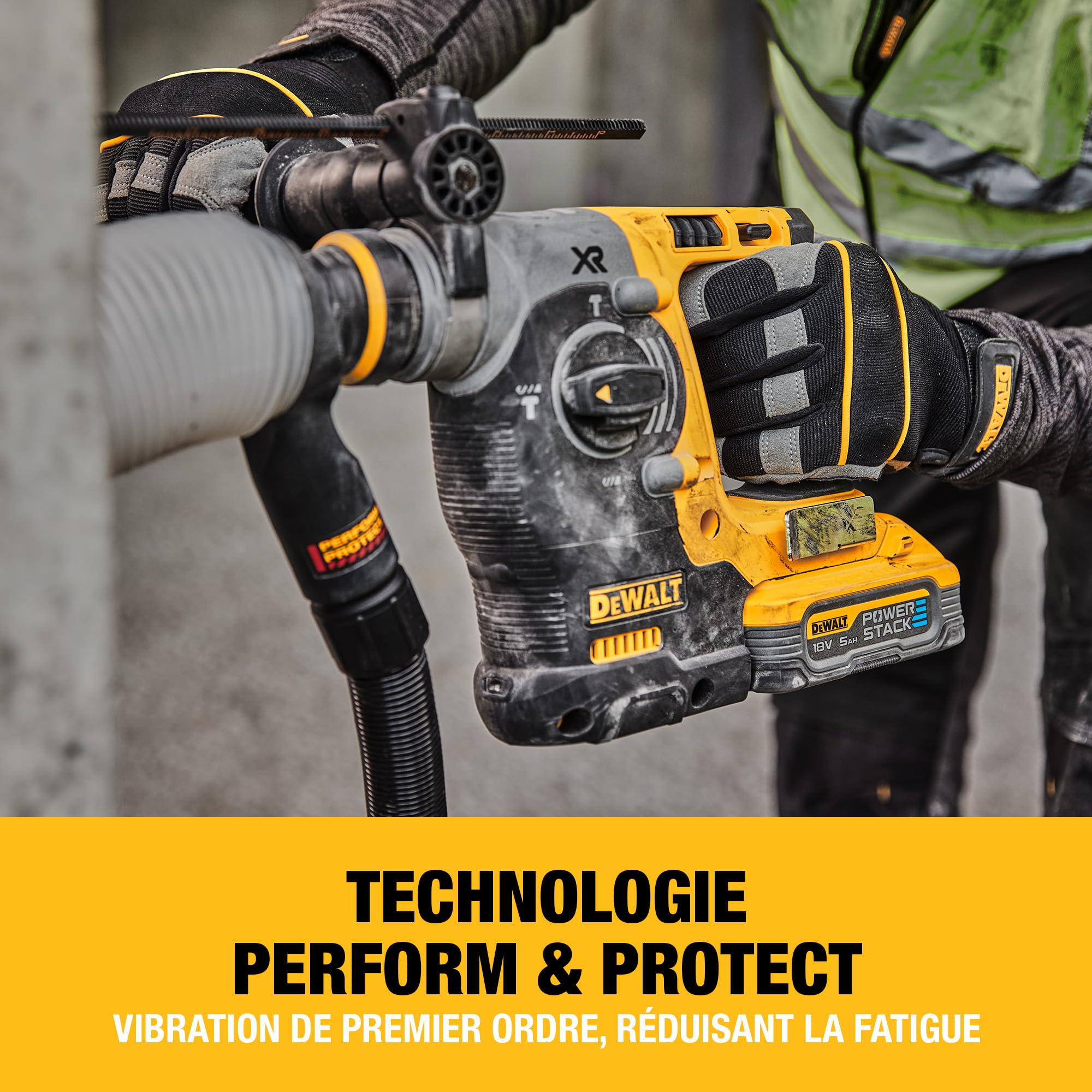 DEWALT Perforateur burineur SDS-Plus 24mm sans fil Brushless XR 18V DCH273N-XJ