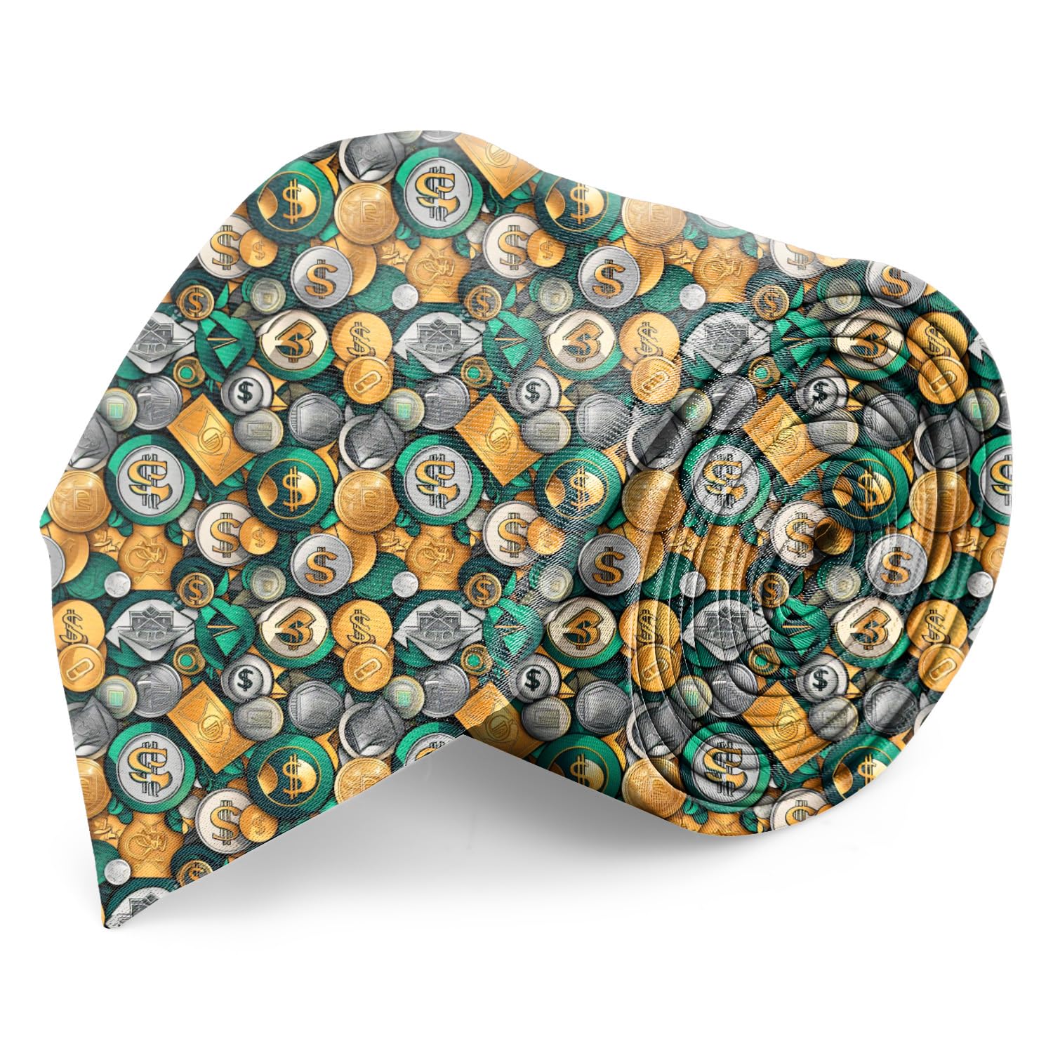 Dollar Coins Printed Necktie for Men-image-9