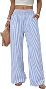 Sampeel Wide Leg Pants Woman High Waist Trousers with Pockets Casual Lounge