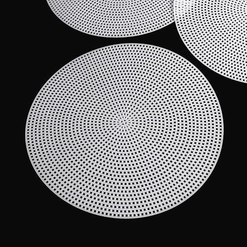 Miniatura 23 de MILISTEN Hojas de malla de lona de plástico transparente, 30 piezas de malla de lona redonda para malla de bricolaje, 3.0 in/3 pulgadas, (blanco)
