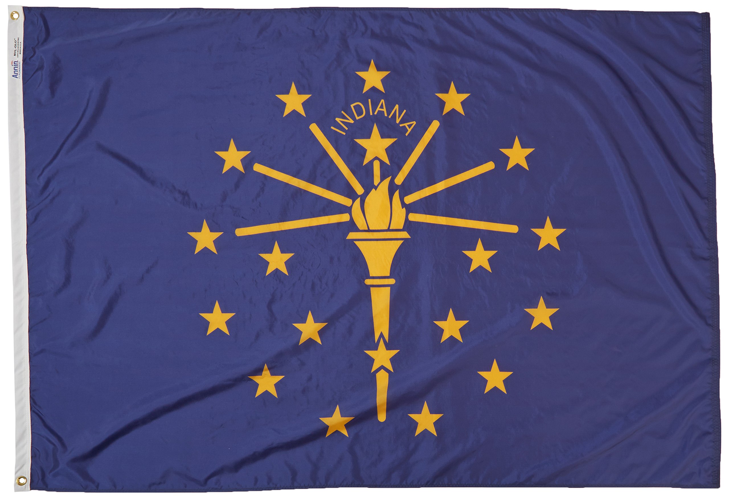 Vintage ヴィンテージ フラッグ インディアナ州旗 ANNIN FLAG Annin Flagmakers Official State Flag Indiana State Flag 4x6 Ft