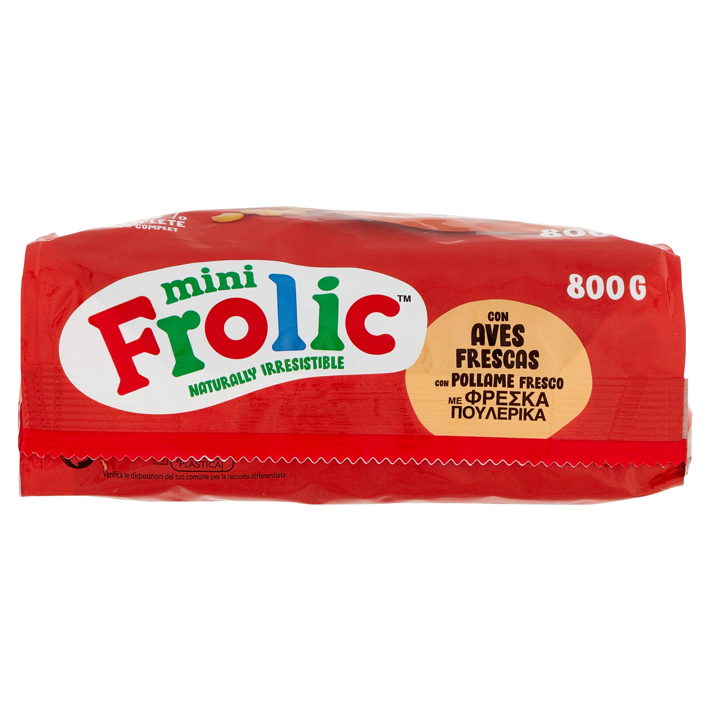 Frolic Mini Croccantini per Cane, cibo secco al gusto di Pollame, 5 Sacchi da 800 g