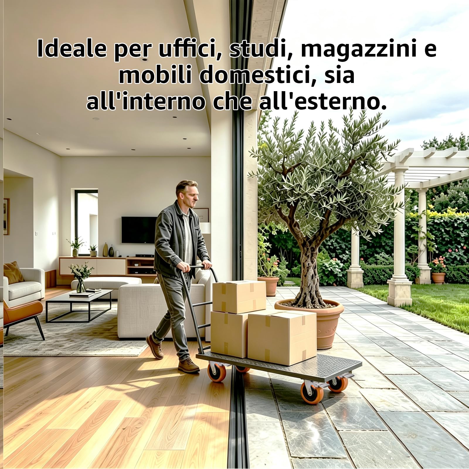 Firlarm - 125mm Ruote Girevoli con freno per carrello, 4 pollici Ruota del carrello in gomma da 9000 kg (confezione da 4)
