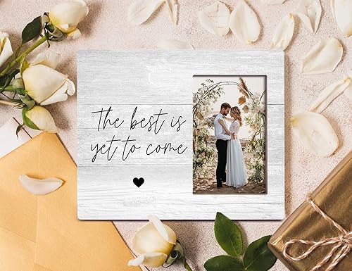 Miniatura 5 de Marco de fotos con cita inspiradora The Best Is Yet To Come, regalo de boda para el día de San Valentín, compromiso y boda, para él, para parejas