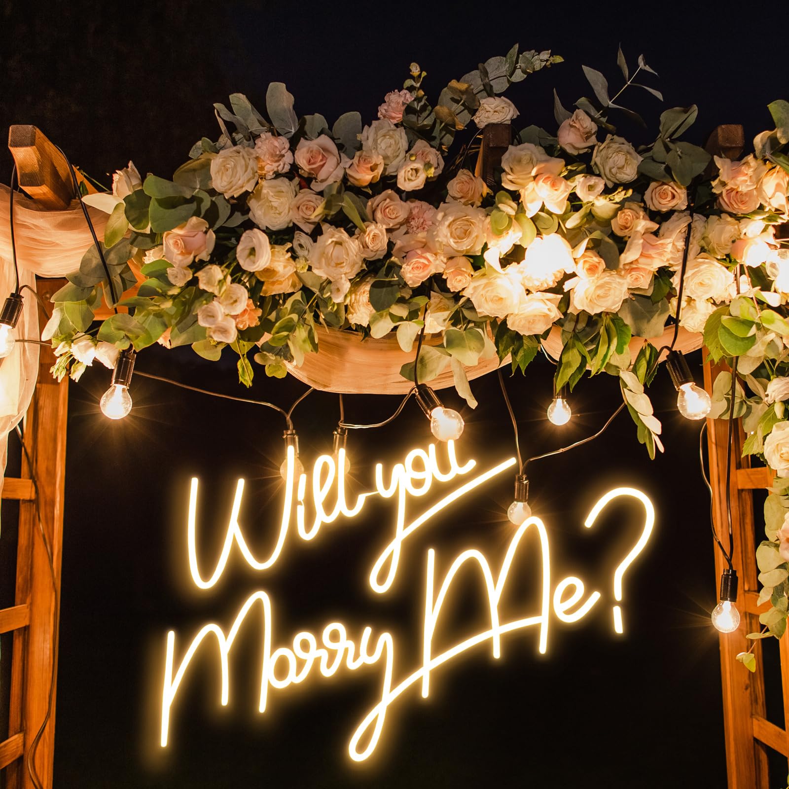 ネオンサイン 白色 装飾壁 結婚式 インテリア14＊7インチ オーダーメイド Amazon.co.jp: Baquler Lサイズ Marry Me サイン 28インチ x 19