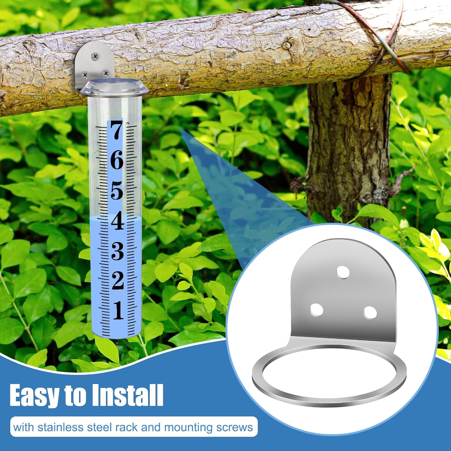 Rain Gauge Installation on Fence