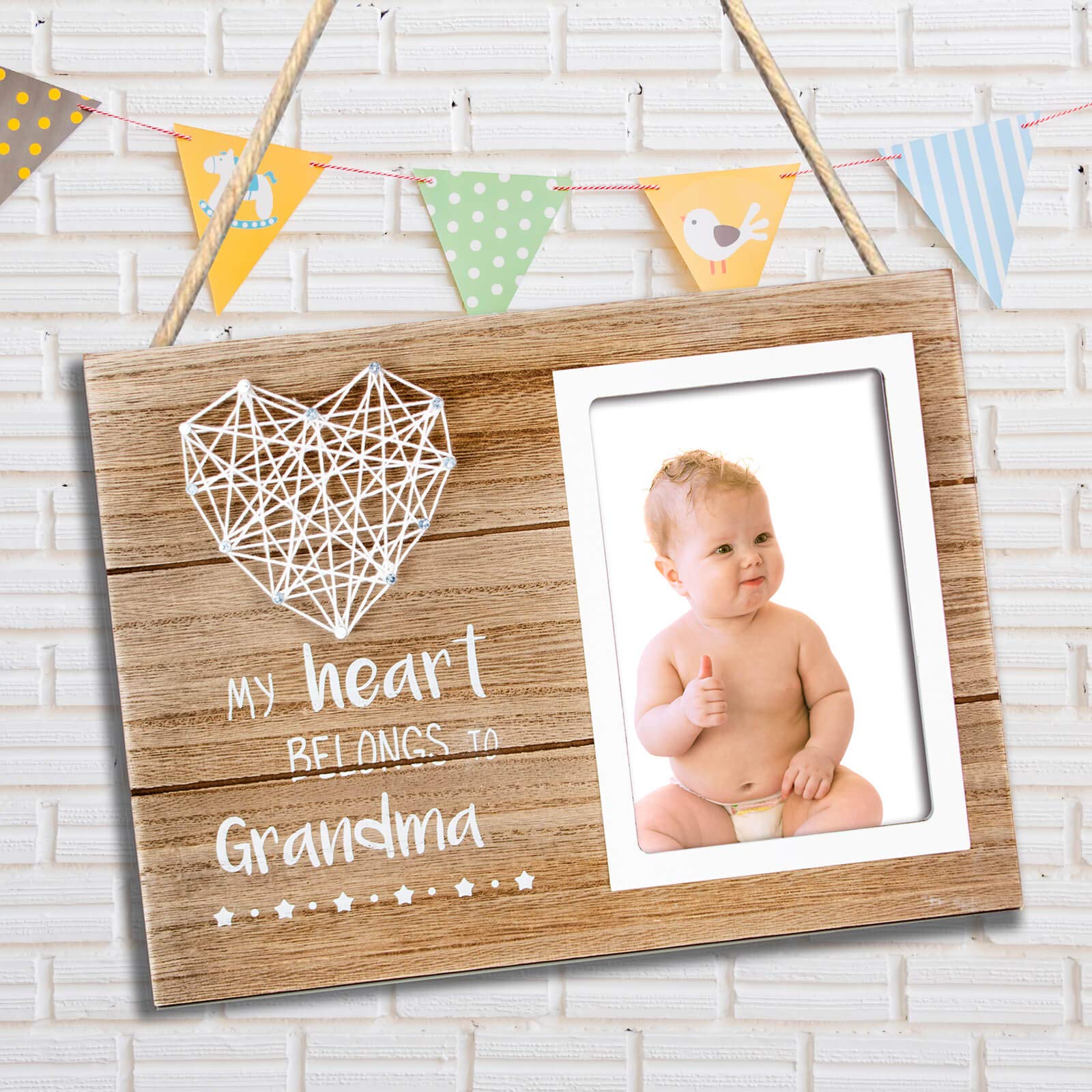 Cornice Portafoto Great Grandma - 25,4x20,3 Cm Con Scritta Promossa A Bisnonna, Per Foto 10x15 Cm