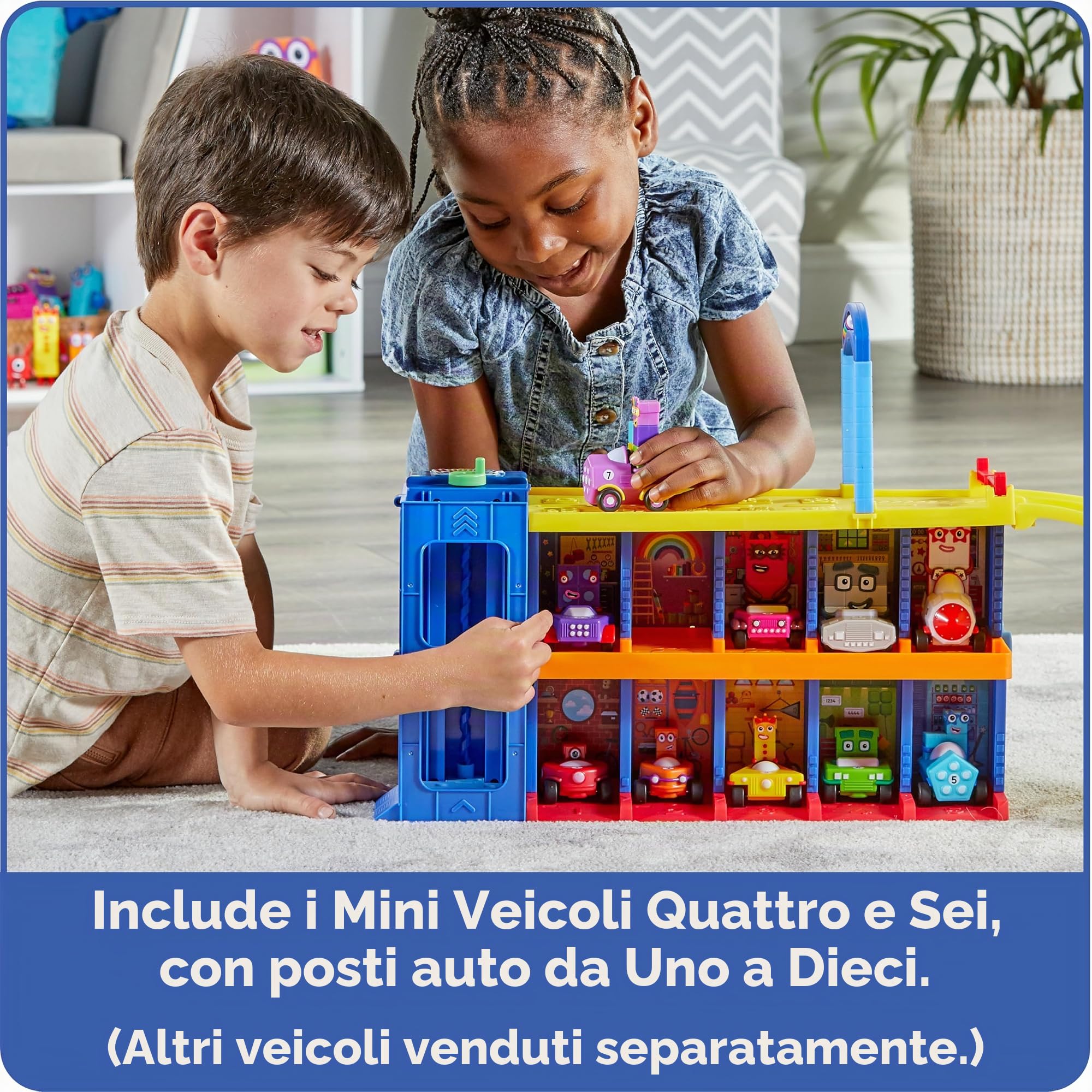 Learning Resources Garage per Contare Numberblocks, 3 Anni +, Giocattolo Educativo di Matematica Interattivo con Auto e Suoni