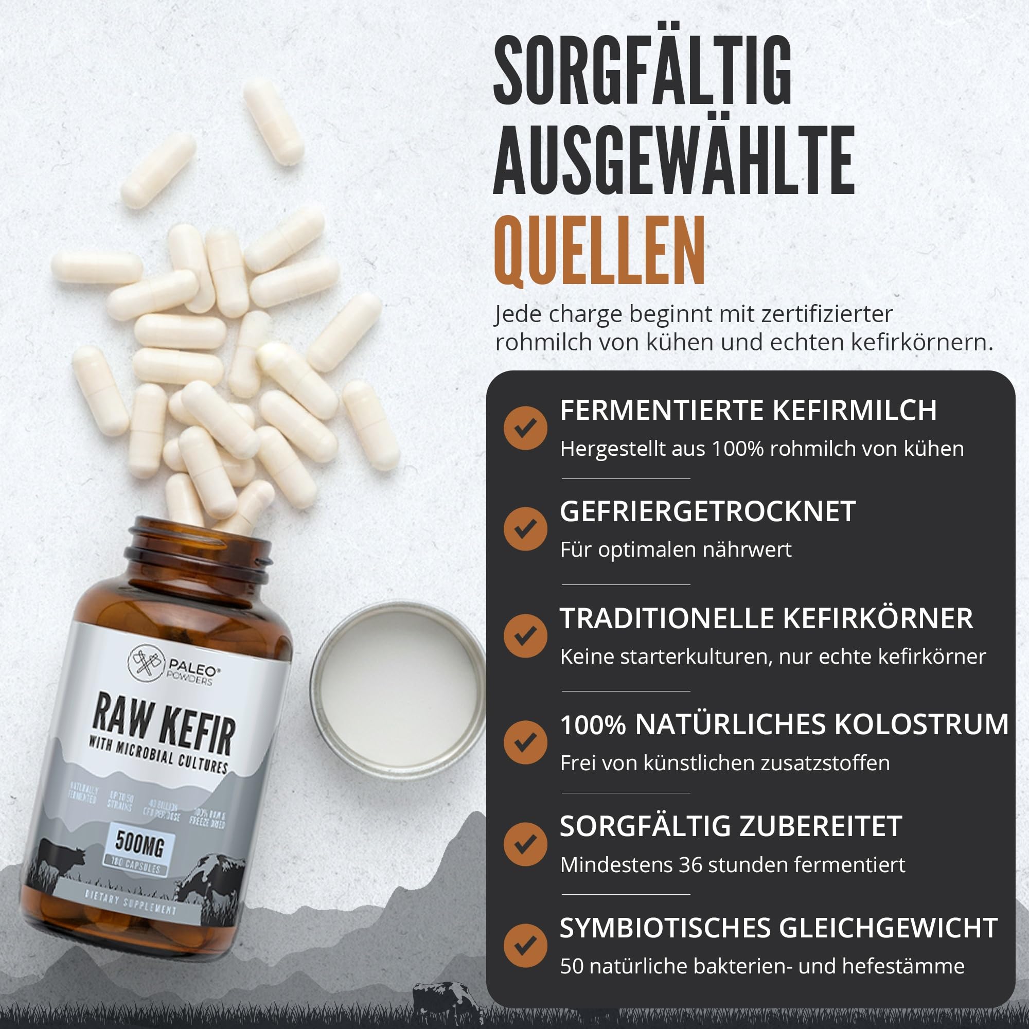 Kefir di Latte Crudo, 180 Capsule