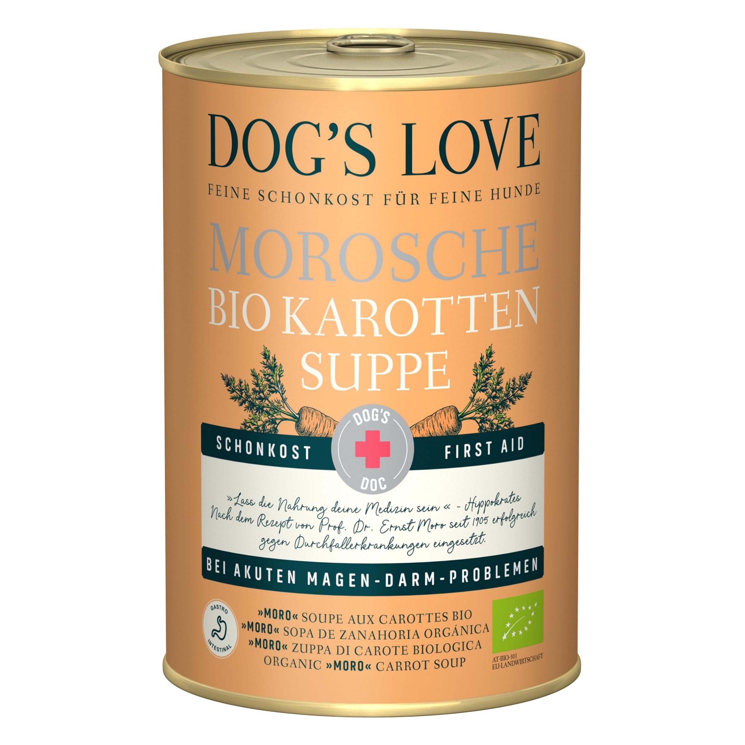 Dog'S Love | Dieta Blanda para Perro | 6 x 400 Gr | (6x400Gr, Crema De Zanahoria Digestivo)