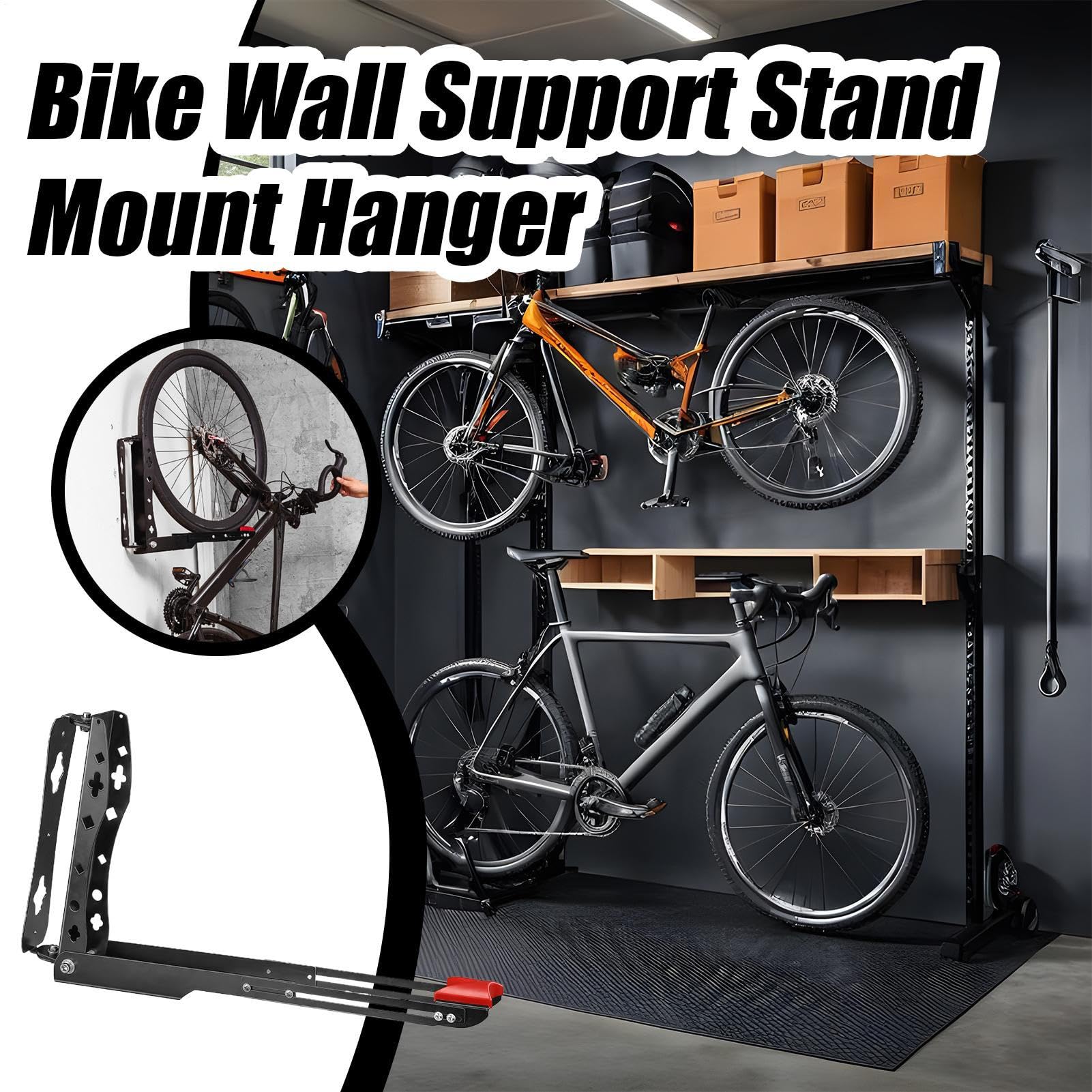 Wandhalterung Fahrrad Hänger Fahrrad Wandhänger | Stabiler Verstellbarer Halter Aufhängung Vertikale Lagerung Organisation Für Fitness Outdoor Werkstatt Gewerbe