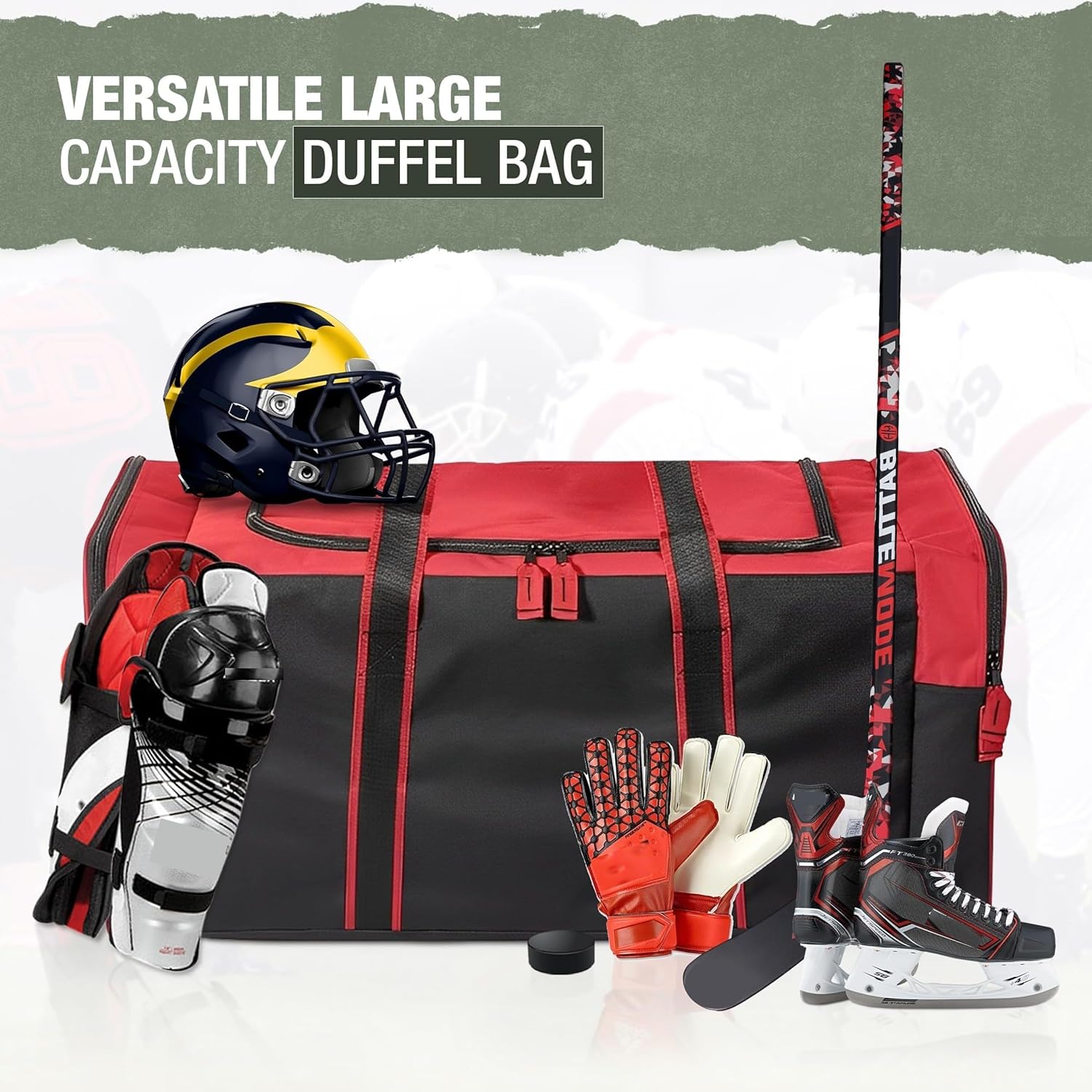 Jetstream Heavy Duty Multi Pocket Durable Sports Gym Equipment Travel Duffel Bag