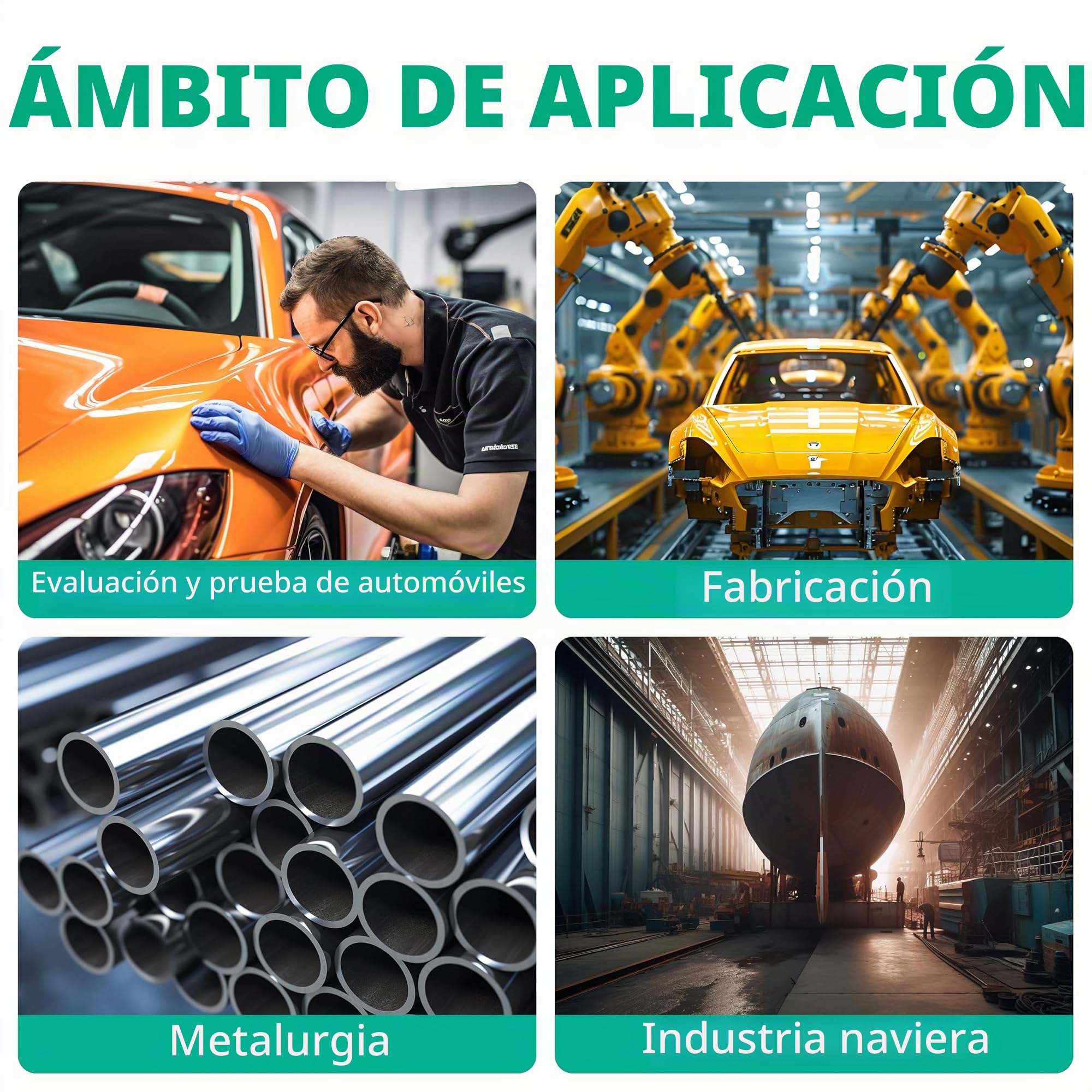 Medidor de Espesor de Pintura, Medidor Digital de Profundidad de Recubrimiento con Resol 0.1mil, Medidor Portátil de Espesor de Pintura Mil para Compradores de Autos Usados, Medición F/NF