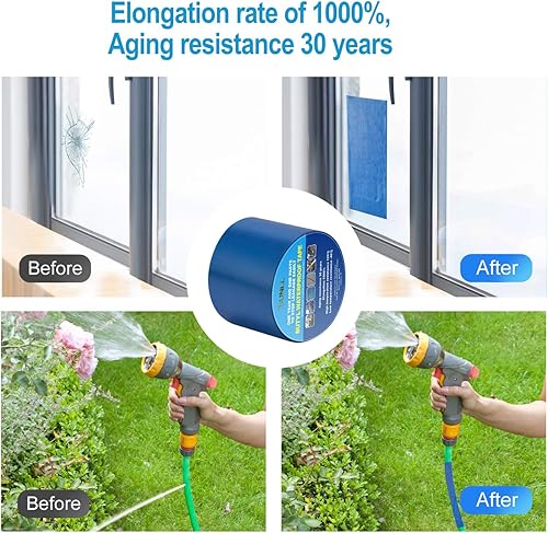 Miniatura 5 de Cinta de butilo impermeable de 6 pulgadas de ancho x 16 pies de largo, tira sellante de butilo adhesiva para reparación de caravanas, sellado de
