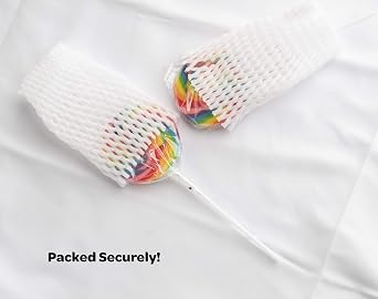 24 Rainbow Lollipops Individually Wrapped Non Broken 12 Large Swirl Lollipop 3 and 12 Large Twisty Pops, Perfect Suckers for Gift, and Holiday Decorations,