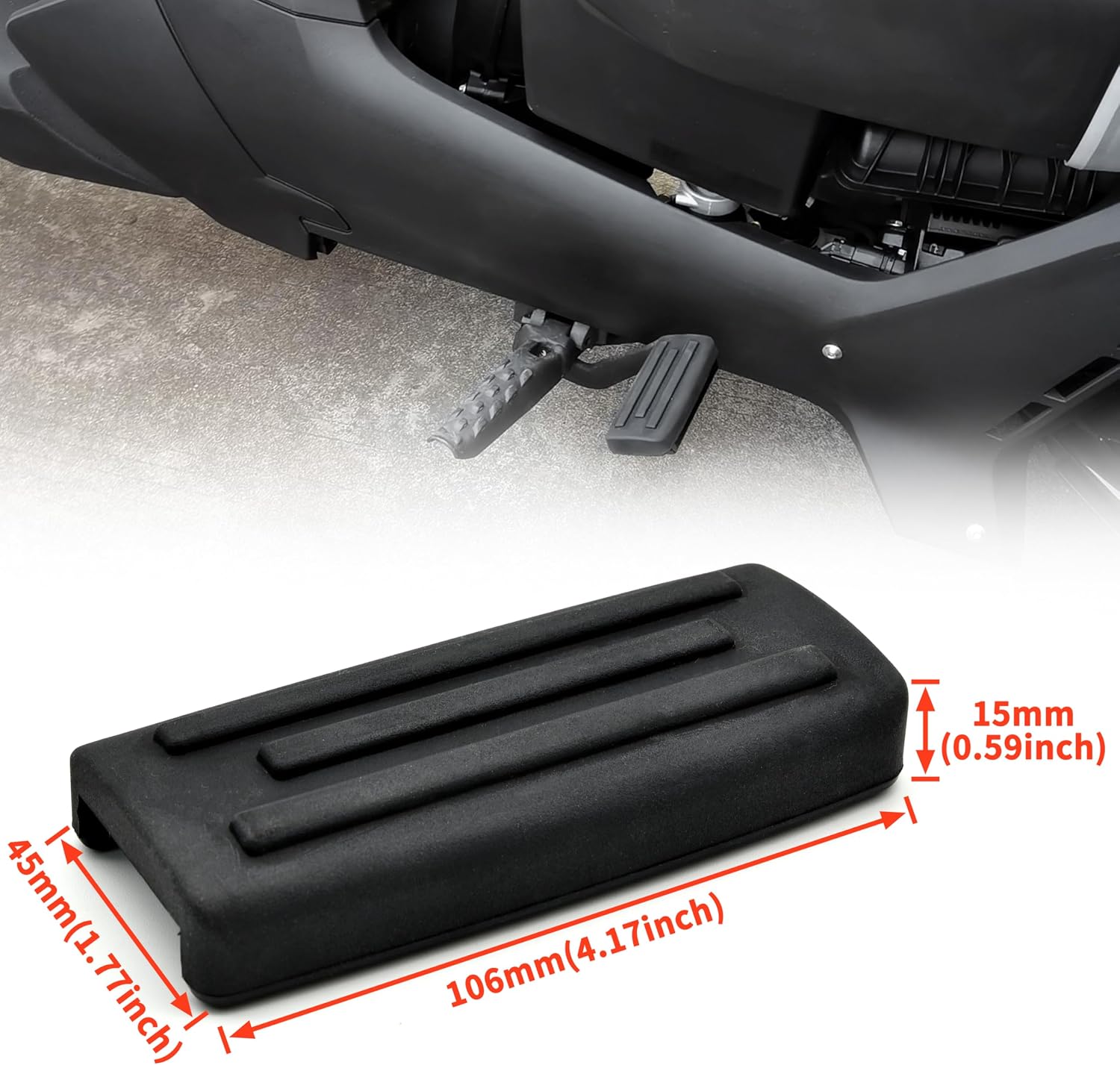 Brake Pedal for Can Am Ryker 600,900,Sport,Rally Edition,Black Extended Brake Footboards Compatible with Can-Am Ryker ALL Model Accessories
