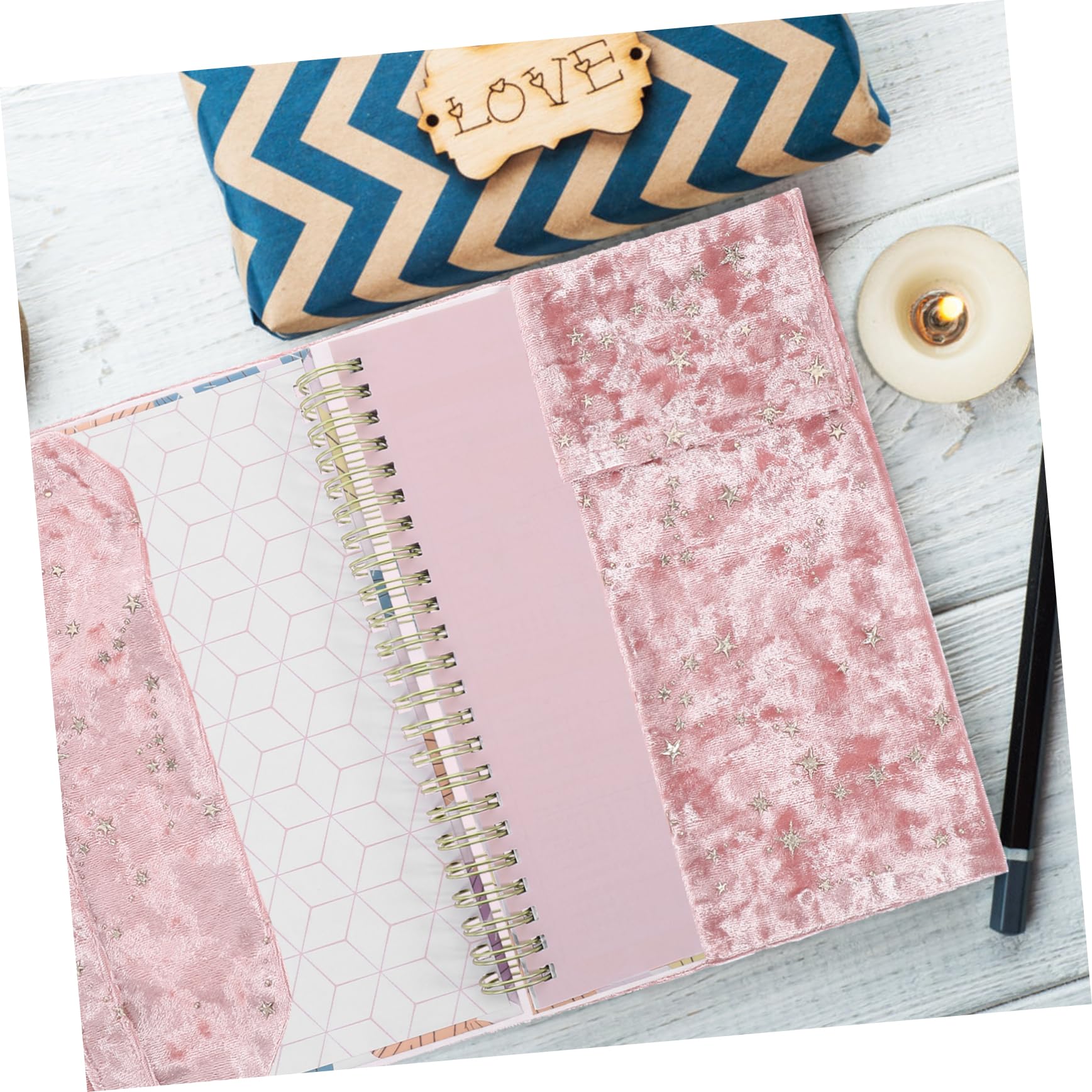 TEHAUX 2 Piezas Película De Libros Diario Cubiertas Protectoras Transparentes Para Libros Álbum De Esquinas De Libros Cubiertas De Libros Estirables Accesorios Fin Paño Rosa