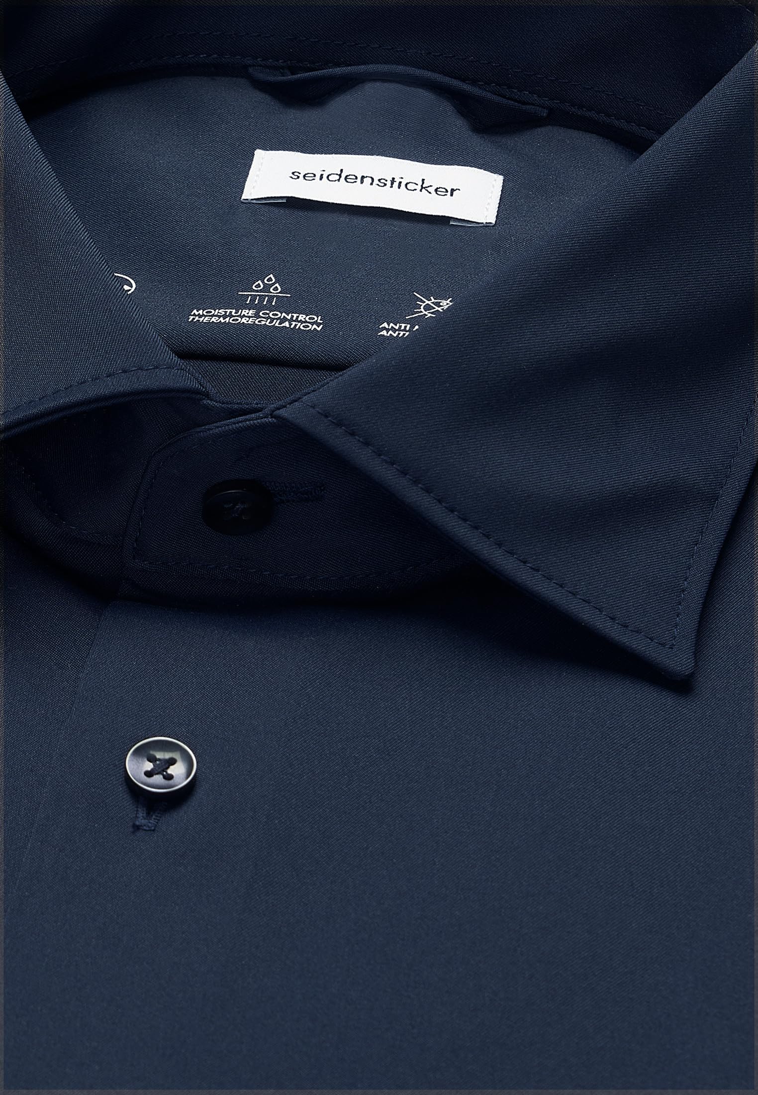 Seidensticker Camicia Business da Uomo - vestibilità Slim - Facile da Stirare - Collo Kent - Maniche Lunghe - Misto Cotone