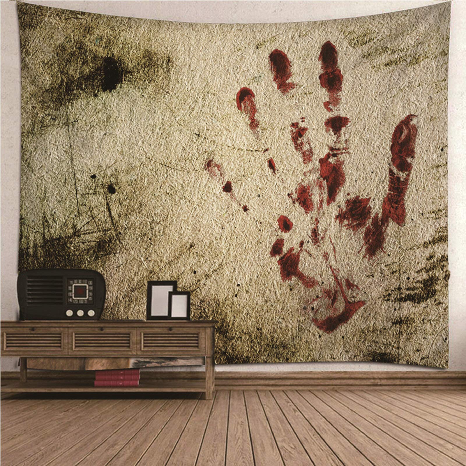 Tapiz de pared de terror KnSam con estampado 3D ideal para fiestas y playa 7