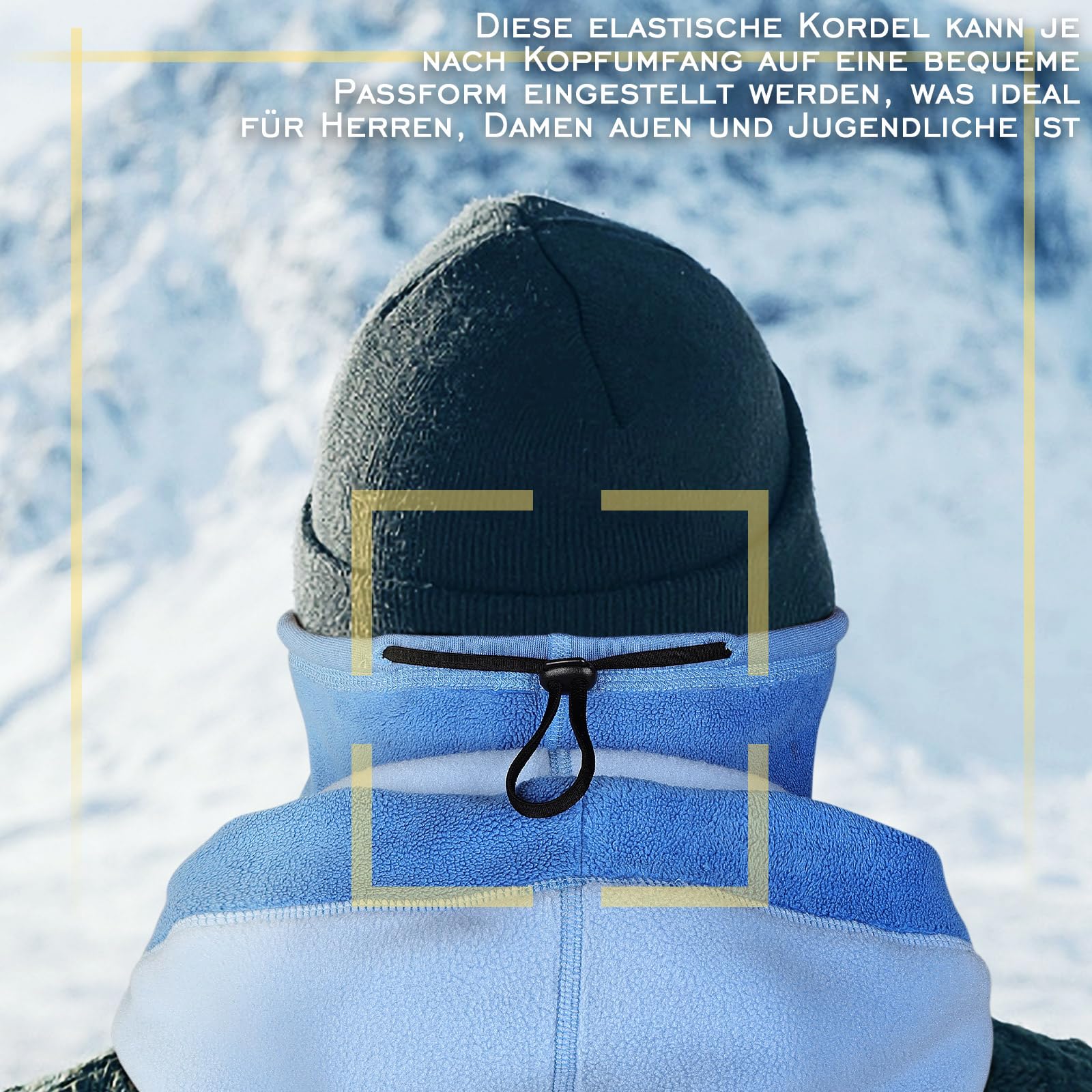 GXCROR Warme Fleece Sturmhaube Winddichte Skimaske Gesichtshaube Balaclava Motorrad Sturmhaube Winter Unisex