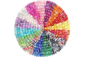 Cludoo 240 Pieces European Beads for Jewelry Making Large Hole Beads