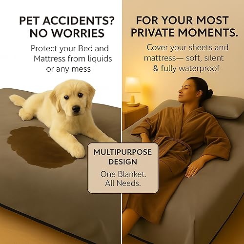 Miniatura 3 de Manta impermeable para cama  Protector de manta suave y acogedora, a prueba de derrames y manchas, a prueba de agua y sin desorden, funda reversible