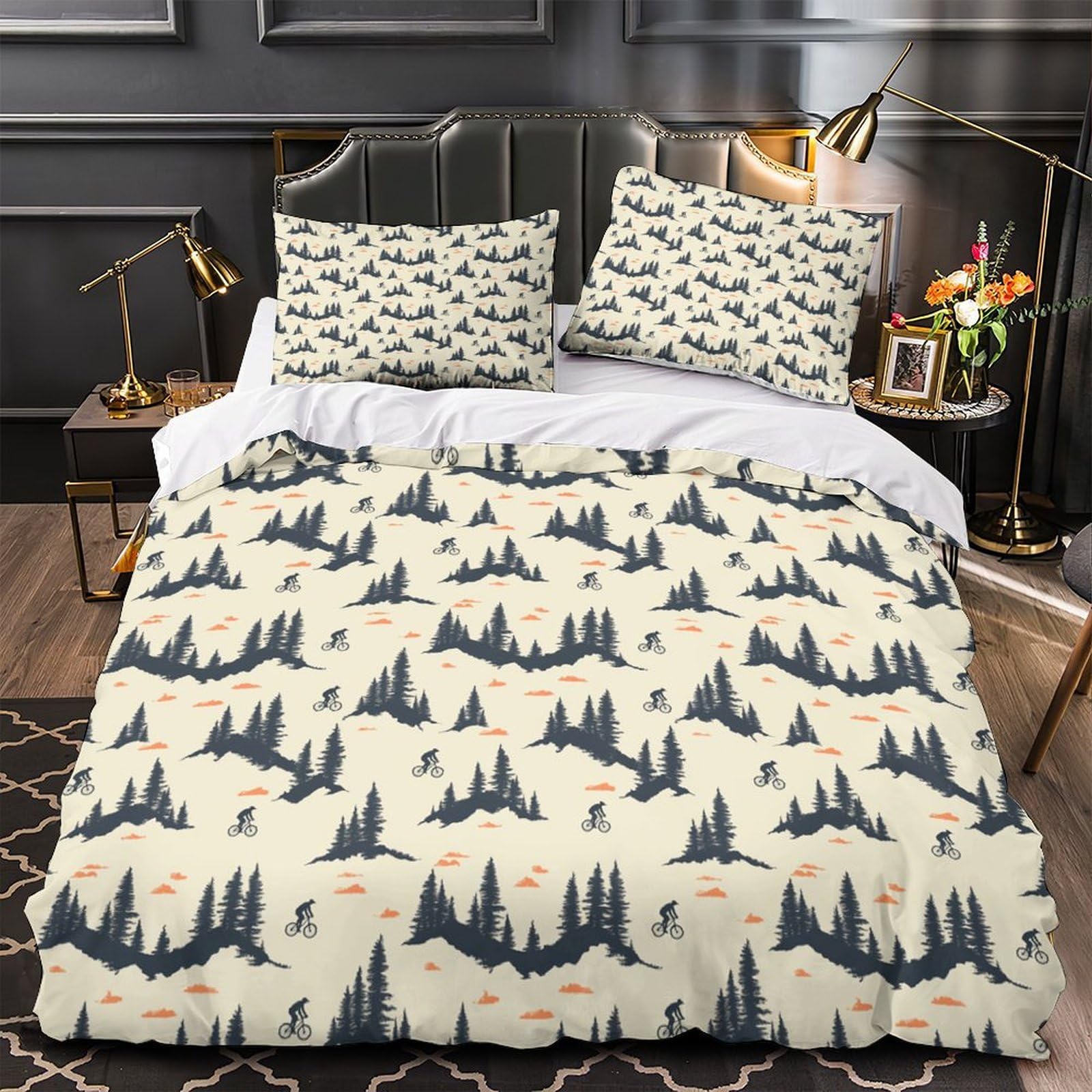 Housse de couette mont Fuji en microfibre effet 3D haute définition
