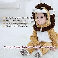 Vista 76 de TONWHAR Baby Boy's Girl's Animal Bodysuit Infant And Toddler's Romper Jumpsuit Halloween Costume Partywear Mono marrón