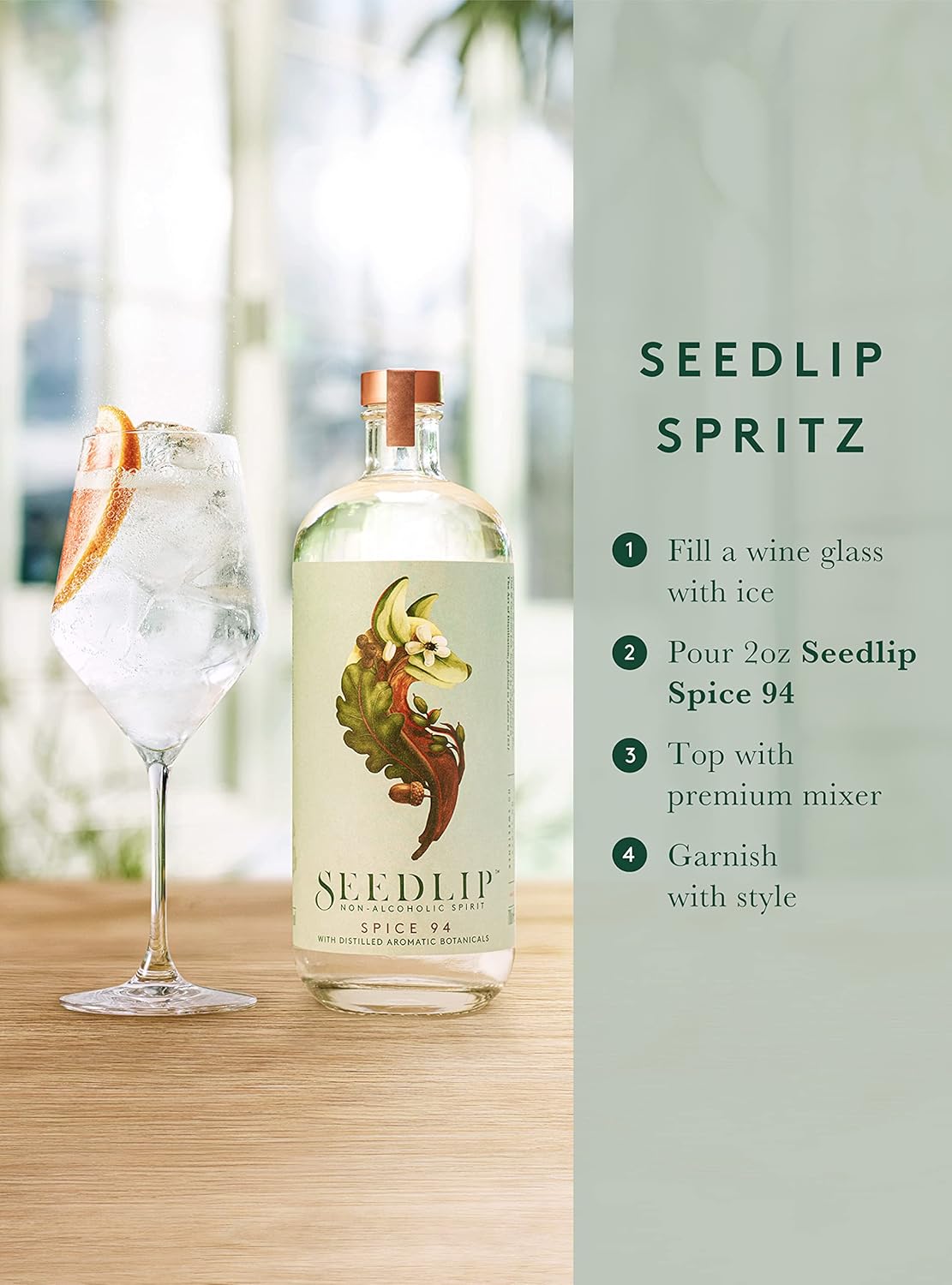 Seedlip - Non-Alcoholic Spirits Trio Bundle | Grove 42, Garden 108 and Spice 94 | Calorie Free, Sugar Free | Spirit Alternative | Alcohol Free Cocktails | 23.7 fl oz (Pack of 3, 700ml)