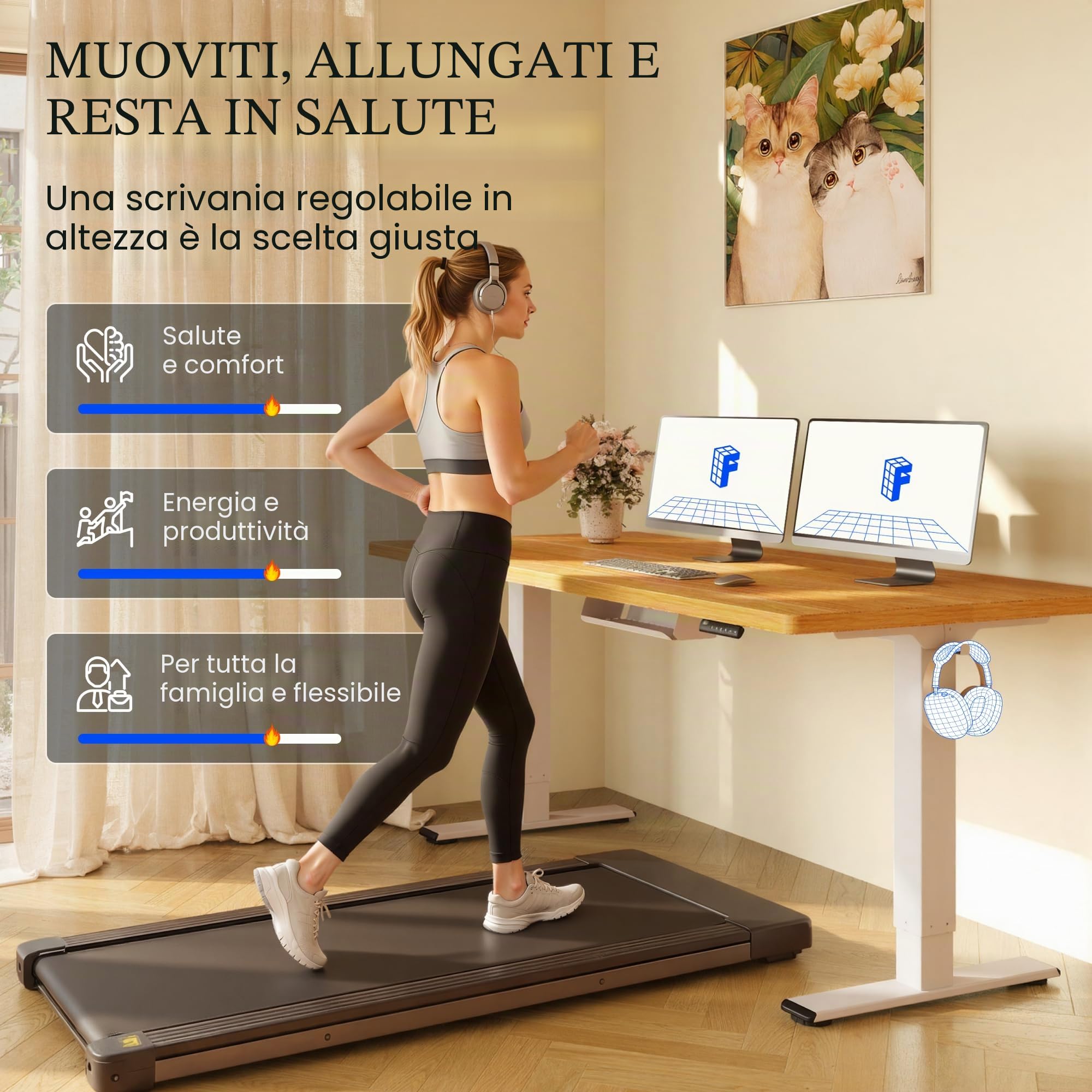 FLEXISPOT E1 PRO Scrivania Regolabile in Altezza con 2 Motori con Memoria Automatica Intelligente Standing Desk Scrivania Elettrica Scrivania Motorizzata