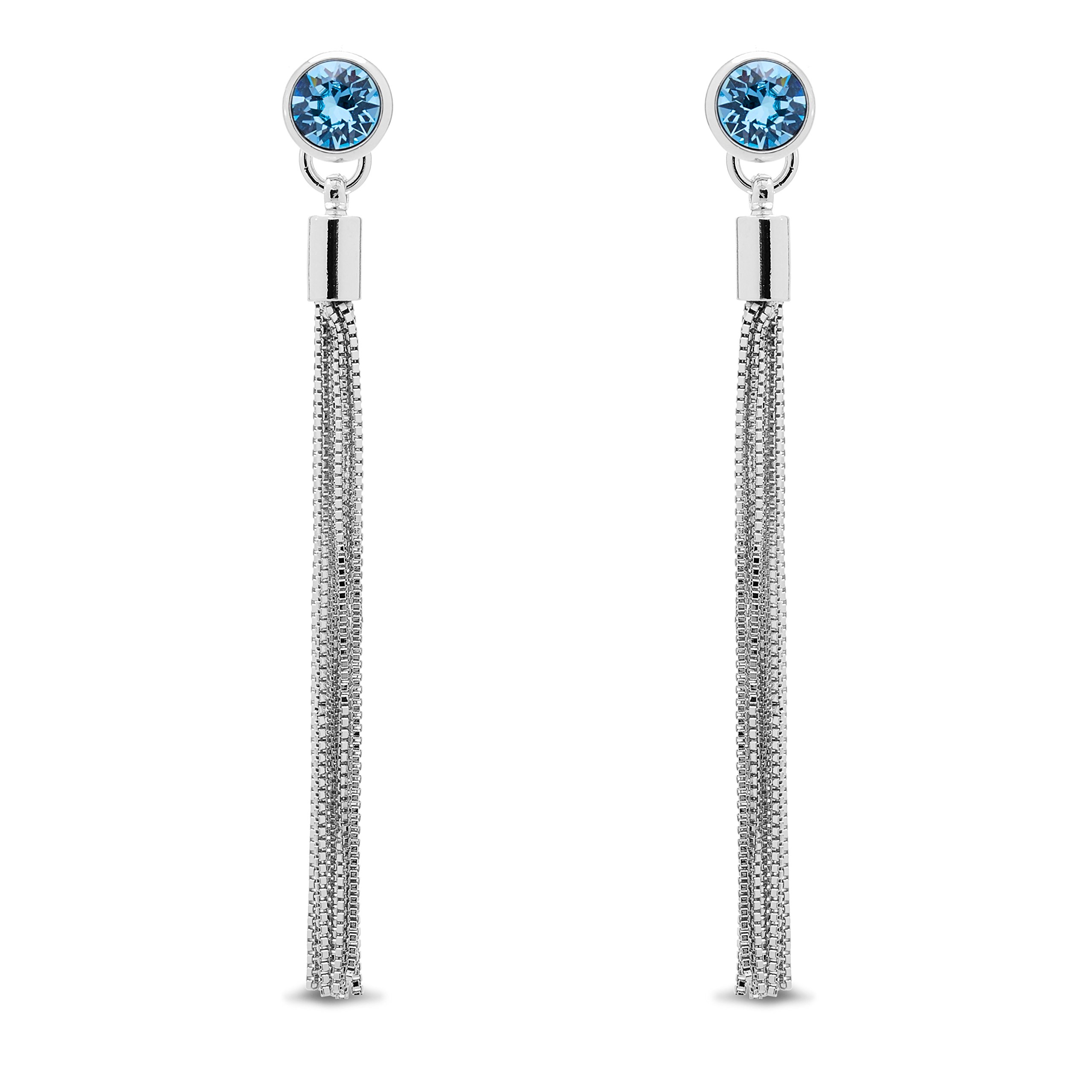 The Gemseller Swarovski Crystal Earring Dangling Chain
