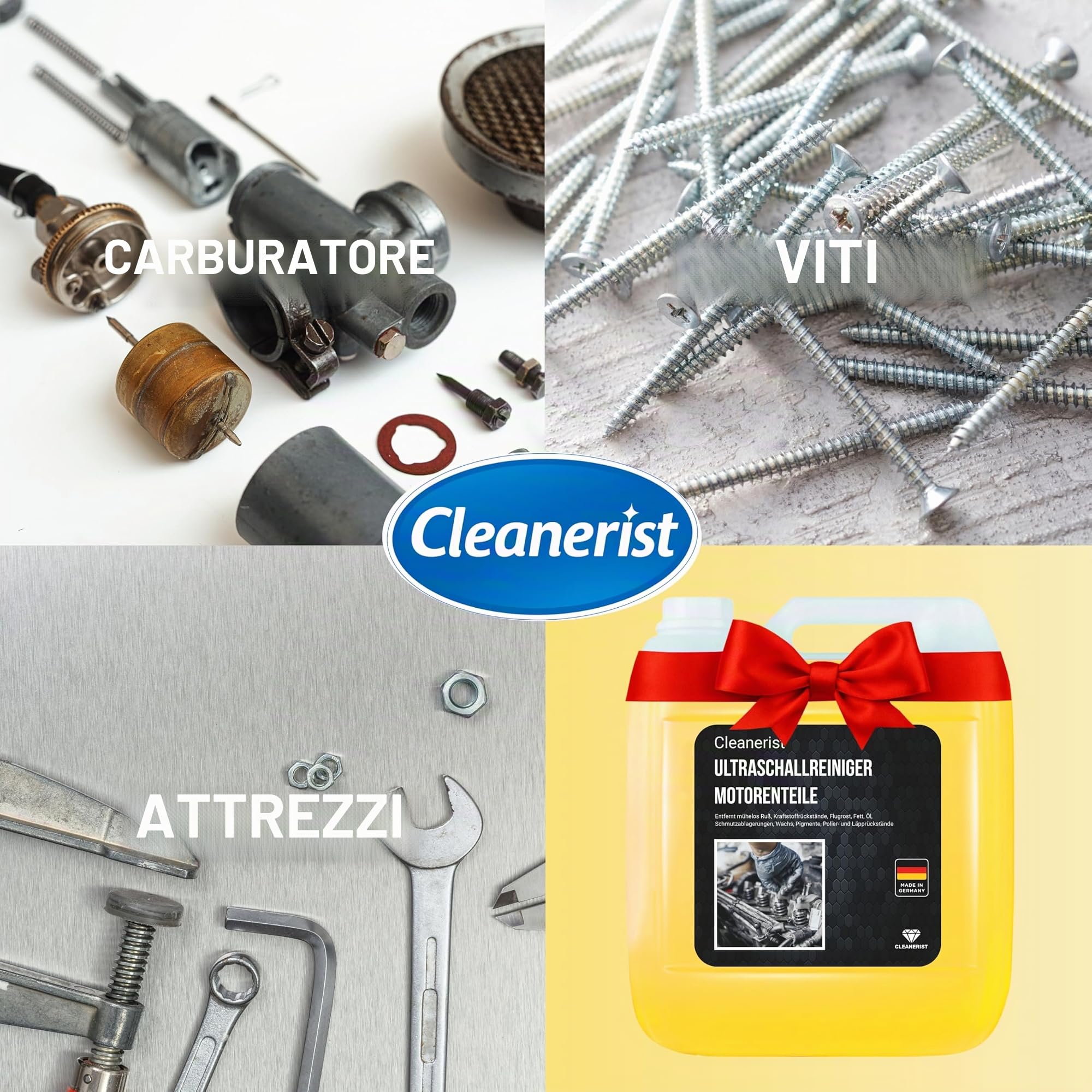 Die Seifenblase Detergente ad ultrasuoni concentrato (1:10) per officina, parti del motore e carburatore – rimuove grasso, olio e sporco – anche per guarnizioni, pistoni, valvole, iniettori